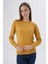 Kadın Hardal %100 Organik Pamuk Bisiklet Yaka Triko Kazak Bluz TRIST-6101 5