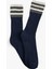 Pamuklu Çizgili Soket Çorap 1