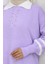 Triko Balon Kollu Yakalı Tunik 3007-09 Lila 5