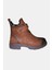 Kahve Nubuk Hakiki Deri Kadın Kısa Fermuarlı Bot 2