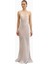 Pearl Detail Plunging Birthday Gown Iridescent Satin Chiffon Maxi Kadın Elbise Sınırlı Sayıda 1