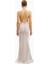 Pearl Detail Plunging Birthday Gown Iridescent Satin Chiffon Maxi Kadın Elbise Sınırlı Sayıda 3