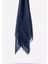 Flamlı Pamuklu Eşarp (96X96 Cm. Lacivert) 2