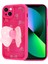 Apple iPhone 13 Kılıf Kamera Korumalı Figür Tasarımlı Senk Kapya Kapak-Pembe Koyu 4