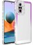 Xiaomi Redmi Note 10 Pro Kılıf Simli ve Renk Geçiş Tasarımlı Lens Korumalı Senk Park Kapak-Mor-Beyaz 1