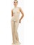 Fine Knit Gathered Halter Neck Maxi Dress Shimmer Ribbed Knit Kadın Elbise 1