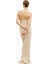 Fine Knit Gathered Halter Neck Maxi Dress Shimmer Ribbed Knit Kadın Elbise 3