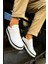 CH979 - Santoni Gbt Spor Erkek Ayakkabı Beyaz/sıyah 1