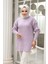 Lila Tesettür Triko Kazak Tunik 7852LILA 2