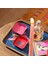 Nanpur Metal Dekoratif Tepsi 9X9X2 cm Pembe 2