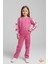 Kız Çocuk 2’li Fiyonklu Eşofman ve Pijama Takımı %100 Pamuklu Rahat Kumaş,şık ,günlük Eşofman Takımı 3