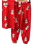 Erkek Çocuk Üzeri Kardan Adam ve Noel Baskılı Kırmızı Pijama Takımı 4