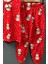 Erkek Çocuk Üzeri Kardan Adam ve Noel Baskılı Kırmızı Pijama Takımı 3