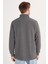 Erkek Slim Fit Dar Kesim Pamuklu Selanik Kumaş Yarım Fermuarlı Antrasit Dik Yaka Sweatshirt 5