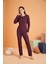 Kadın Bordo Uzun Kol Pijama Takımı 28048 1