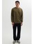 Erkek Relax Fit Rahat Kesim %100 Pamuk 2 Iplik Bisiklet Yaka Haki Sweatshirt 5