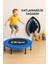 102CM Katlanabilir Trambolin – Taşınabilir Egzersiz Mavi Trambolini 1