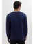 Erkek Relax Fit Rahat Kesim %100 Pamuk 2 Iplik Bisiklet Yaka lacivert Sweatshirt 7