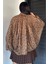 Kadın Leopar Desenli Yarasa Kol Fermuarlı Oversize Ceket P-00018859 4