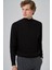Erkek Koyu Siyah Basic Yarım Balıkçı Yaka Dynamic Fit Rahat Kesim Triko 4