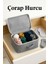 (6 Adet) Çorap Hurcu Gri Kumaş Organizer Fermuarlı Saklama Hurcu Çekmece Içi Düzenleyici 29X24X17 cm 5