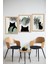 🐈‍⬛ Siyah Kedi Temalı Yeşil Geometrik 3’lü Çerçevesiz Tablo Seti – Uv Baskılı 🌿 CRVS1036 13 x 17 3