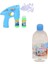 Işıklı Pilli Köpük Tabancası - Mavi + Köpük Baloncuk Likiti 500 ml 1
