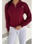 Kadın Yarım Fermuarlı Metal Aksesuarlı Şardonlu Sweatshirt P-00018601 2