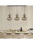 Elegant Cam Bal Rengi Üçlü Avize Gemici Eskitme Başlık Sarkıt Lamba Restoran Salon Aydınlatma 1