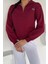Kadın Yarım Fermuarlı Metal Aksesuarlı Şardonlu Sweatshirt P-00018601 3