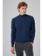Erkek Koyu Indigo Basic Yarım Balıkçı Yaka Dynamic Fit Rahat Kesim Triko 3