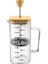 Isıya Dayanıklı Cam Ölçekli Sürahi French Press 750 ml Çay Kahve Demlik Filtre Kahve Demleme Kabı 1