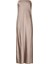Satin Cowl Back Maxi Dress Strapless Bias Cut Longline Gown Kadın Elbise 2