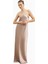 Satin Cowl Back Maxi Dress Strapless Bias Cut Longline Gown Kadın Elbise 5