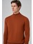 Erkek Koyu Turuncu Basic Yarım Balıkçı Yaka Dynamic Fit Rahat Kesim Triko 4