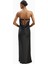 Satin Cowl Back Maxi Dress Strapless Bias Cut Longline Gown Kadın Elbise 3