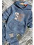 Erkek Çocuk Enjoy The Kalıp Baskılı Kapşonlu Sweatshirt Mavi Eşofman Takım 2