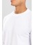 Erkek Bisiklet Yaka Uzun Kol Fanila Tişört Beyaz 2