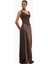 Cowl Neck Satin Panel Gown Draped Bias Cut Maxi Dress Kadın Elbise 5