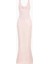 Cowl Neck Satin Panel Gown Draped Bias Cut Maxi Dress Kadın Elbise 2