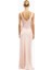 Cowl Neck Satin Panel Gown Draped Bias Cut Maxi Dress Kadın Elbise 3