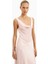 Cowl Neck Satin Panel Gown Draped Bias Cut Maxi Dress Kadın Elbise 5