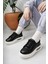 Dvm 5750 Siyah Beyaz Havalı Taban Kadın Sneakers 5
