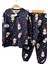 Erkek Çocuk Üzeri Kardan Adam ve Noel Baskılı Lacivert Pijama Takımı 4