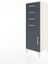 Hyperion Dolap Tek Raflı 4 Çekmeceli Tek Kapaklı 44X44X134 Aytaşı-Antrasit 3