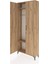 Arges Dolap 2 Raflı 2 Kapaklı Tek Askılı 88X30X221 Çam-Çam 4