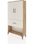 Arges Dolap 3 Raflı Tek Çekmeceli 2 Kapaklı 88X30X163 Çam-Aytaşı 3