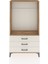Arges Dolap Tek Raflı 3 Çekmeceli Tek Askılı 88X30X163 Çam-Aytaşı 1