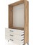 Arges Dolap Tek Raflı 3 Çekmeceli Tek Askılı 88X30X163 Çam-Aytaşı 5