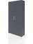 Arges Dolap 4 Raflı 2 Kapaklı 88X30X182 Antrasit-Antrasit 3